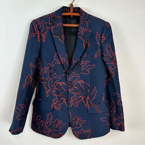 Men’s Roberto Cavalli Lacquered Opium Snake Suit Jacket Size 48EU / 38US - Picture 4 of 16